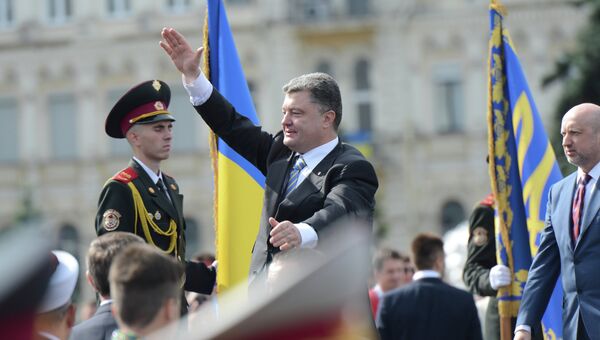 Празднование Дня Независимости Украины. Президент Украины Петр Порошенко