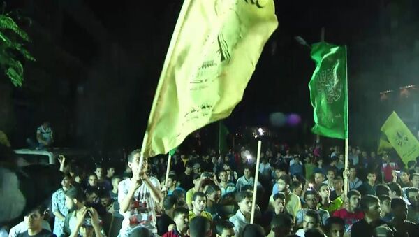 Жители Газы махали флагами и праздновали как победу перемирие с Израилем