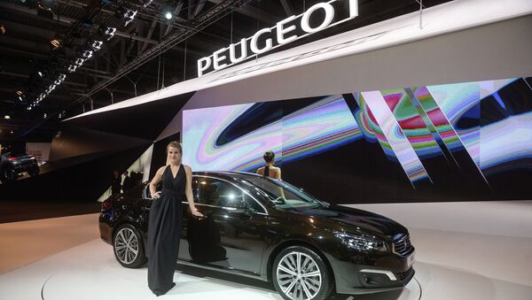 Автомобиль Peugeot 508 на Московском международном автомобильном салоне 2014