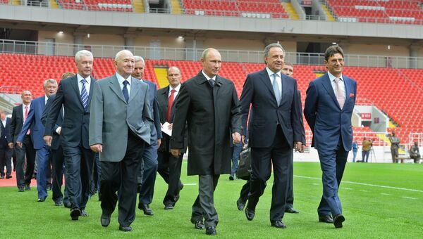 В.Путин посетил стадион Открытие Арена в Тушино