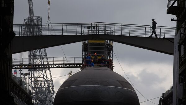 Спуск на воду дизель-электрической подводной лодки Старый Оскол. Архивное фото