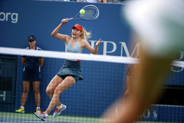 Мария Шарапова во время теннисного турнира US Open