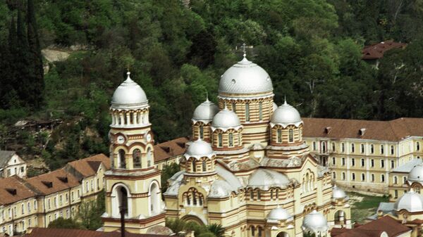Православный монастырь в Новом Афоне, Абхазия. Архивное фото
