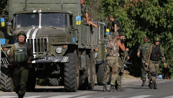 Украинские силовики на востоке Украины. 26 августа 2014