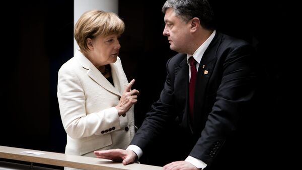 Президент Украины Петр Порошенко и канцлер Германии Ангела Меркель. Архивное фото