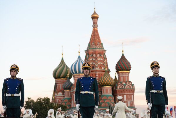 Рота специального караула Президентского полка на фестивале Спасская башня