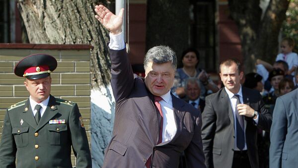 Президент Украины Петр Порошенко во время празднования дня знаний в Киеве