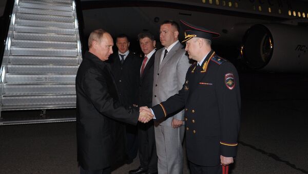 В.Путин прибыл в Благовещенск