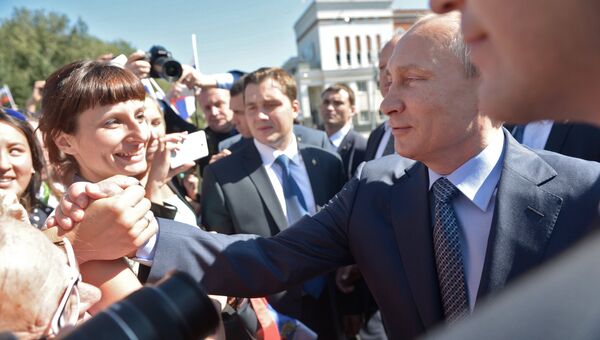 Рабочий визит В.Путина в Горно-Алтайск. Архивное фото