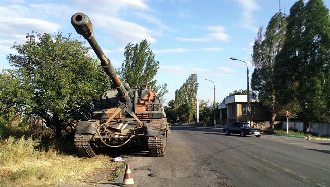 Украинская техника в селе Новоекатериновка