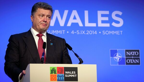 Украинский президент Петр Порошенко на саммите НАТО в Уэльсе