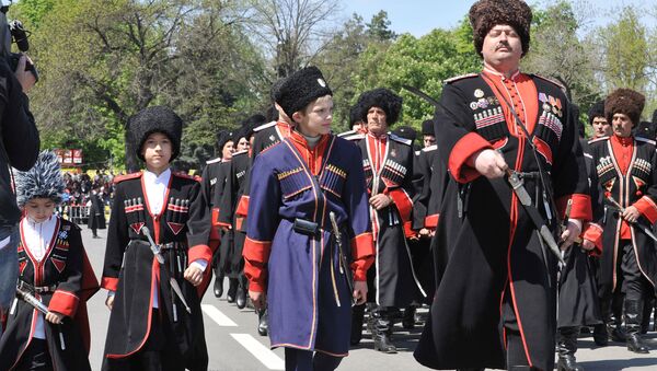 Казачий парад в Краснодаре. Архивное фото