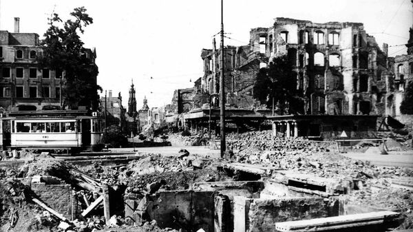 Город Дрезден после авианалета. 13 февраля 1945