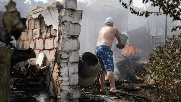 Последствия обстрела Донецка. 7 сентября 2014
