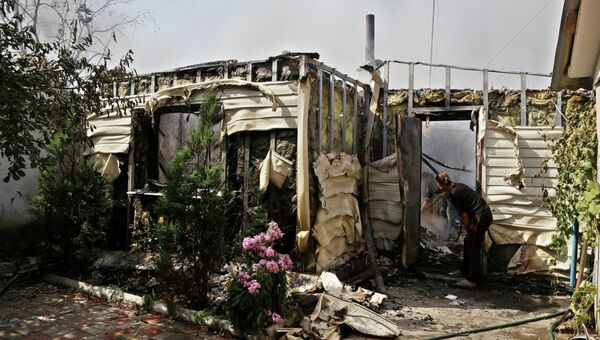 Последствия обстрела Донецка, 8 сентября 2014 года