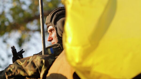 Солдат украинской армии в зоне проведения СВО. Архивное фото