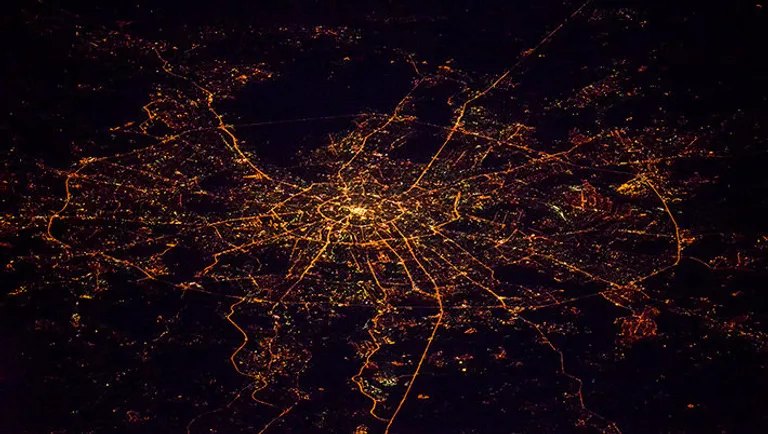 Ночная Москва с борта МКС Ночная Москва с борта МКС