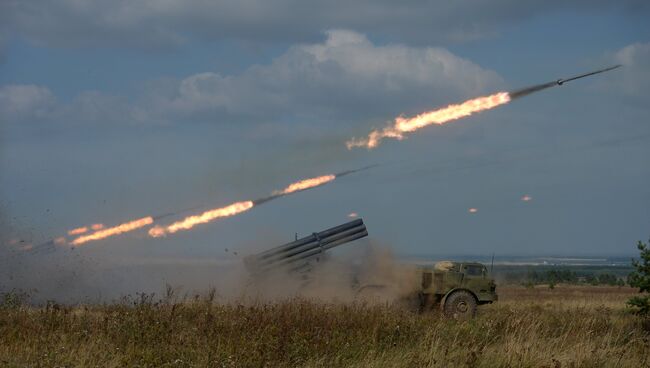 Военные учения на полигоне Чебаркуль. Архивное фото