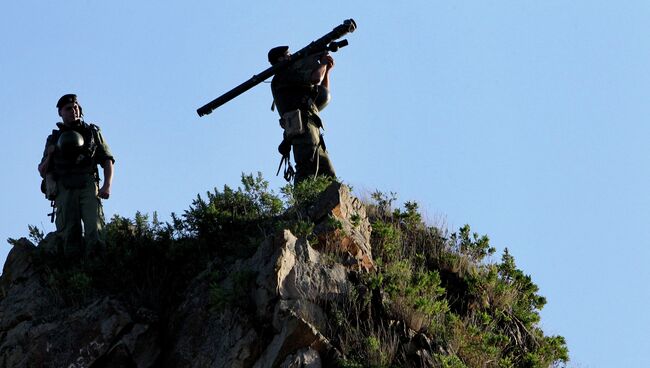 Военнослужащие во время проверки боевой готовности войск Восточного военного округа.