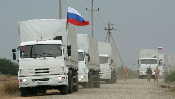 Второй российский конвой с гуманитарной помощью юго-востоку Украины