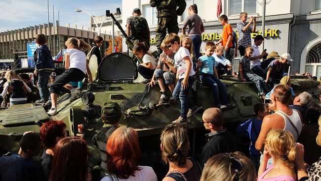 Празднование дня города в Луганске