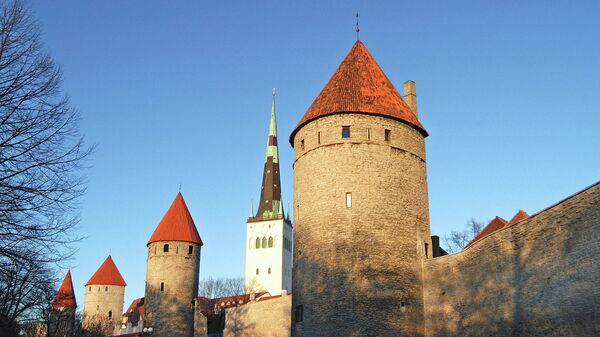 Вид на старый Таллин, Эстония. Архивное фото