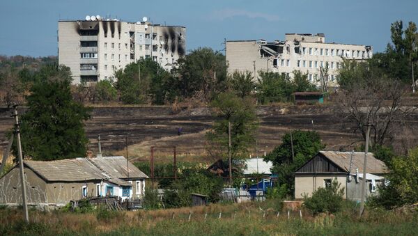 Жилые дома в Луганской области, архивное фото