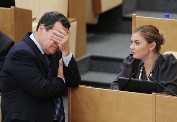 Депутаты Госдумы РФ Андрей Макаров и Алина Кабаева