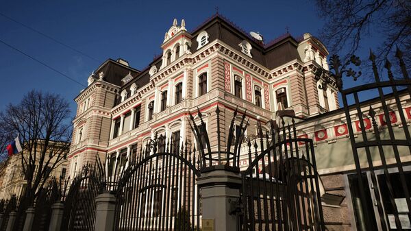 Здание Российского посольства в Латвии. Архивное фото