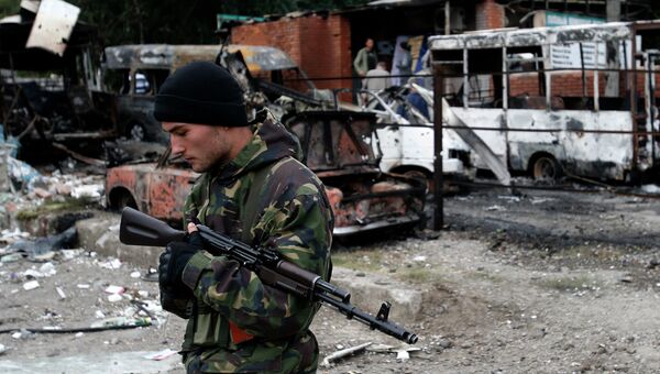 Последствия обстрела Донецка. 16 сентября 2014 года