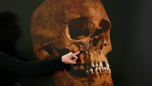 Изучение черепа Ричарда III. Архивное фото