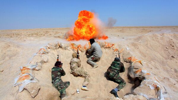 Учения шиитских боевиков, присоединившихся к иракской армии