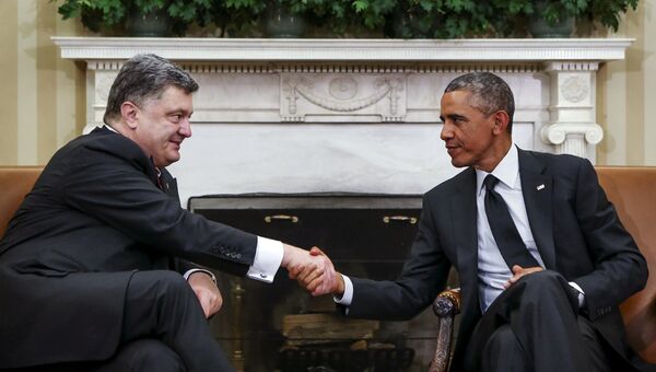 Президент Украины Петр Порошенко и президент США Барак Обама, архивное фото