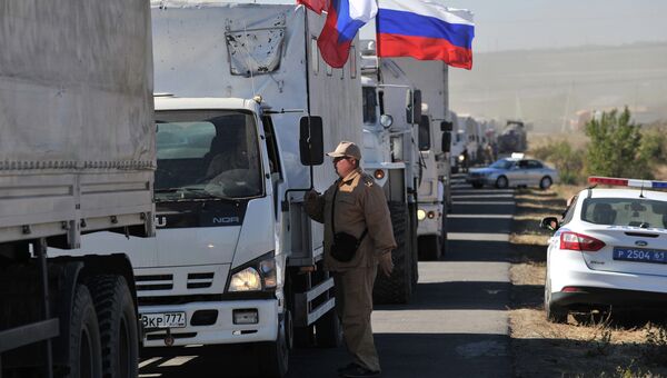 Третий российский гуманитарный конвой для юго-востока Украины