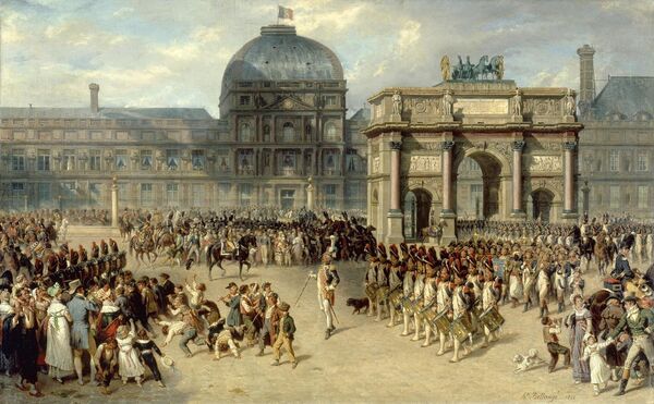 Парад у дворца Тюильри в Париже