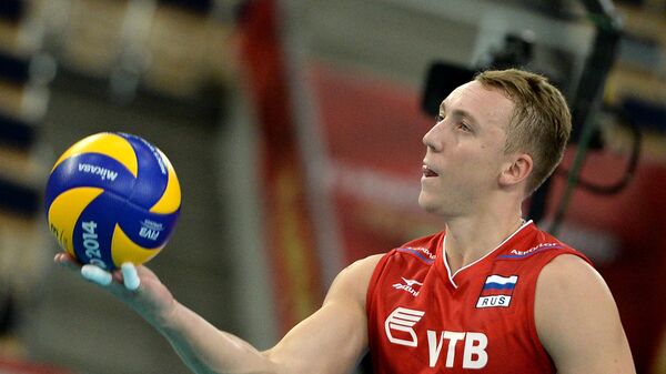 Игрок сборной России по волейболу Алексей Спиридонов