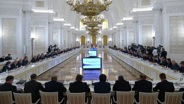 Заседании Государственного совета РФ в Кремле. Архивное фото
