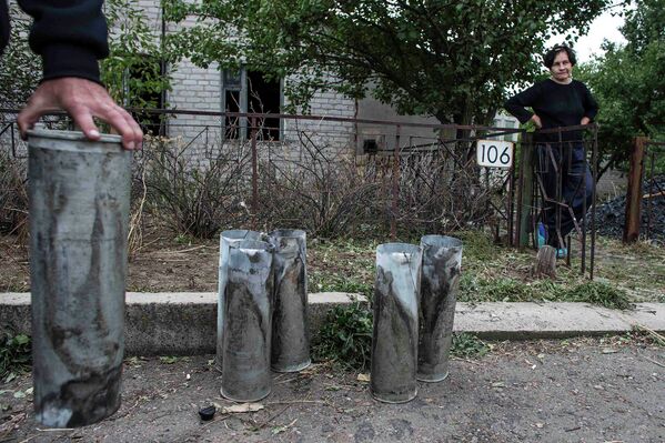 Артиллерийские гильзы, найденные в поселке Нижняя Крынка