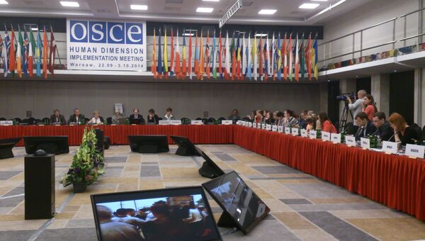 Во время совещания ОБСЕ  по человеческому измерению в Варшаве
