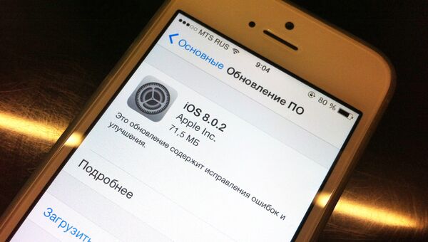 Apple выпустила iOS 8.0.2 для iPhone