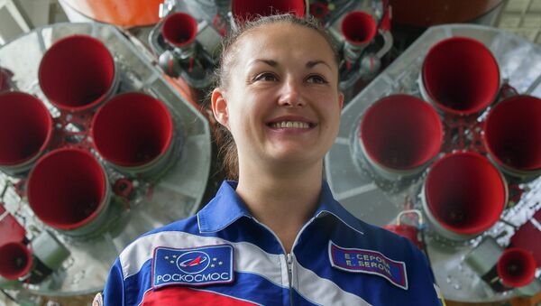 Член основного экипажа транспортного пилотируемого корабля Союз ТМА-14М, космонавт Роскосмоса Елена Серова