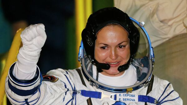 Член основного экипажа транспортного пилотируемого корабля Союз ТМА-14М, космонавт Роскосмоса Елена Серова. Архивное фото