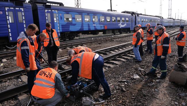 ДТП на железнодорожном переезде в Подмосковье