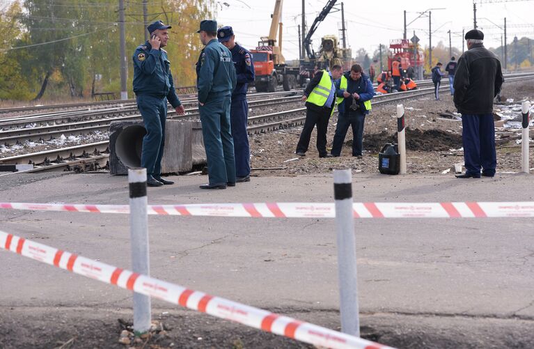 ДТП на железнодорожном переезде в Подмосковье