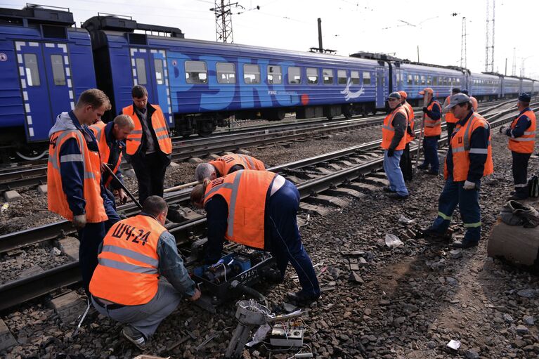 ДТП на железнодорожном переезде в Подмосковье