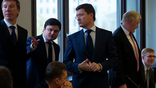 Члены российской делегации на переговорах по поводу газа в Берлине