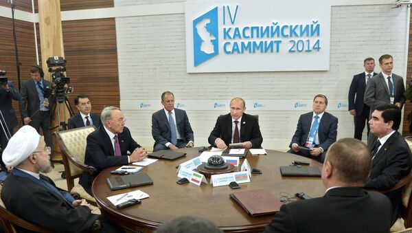Президент России Владимир Путин принимает участие в четвертом Каспийском саммите