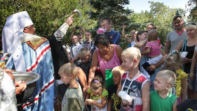 Пункт приема переселенцев в Симферополе