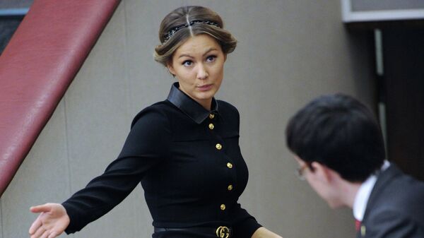 Мария Кожевникова на пленарном заседании нижней палаты российского парламента