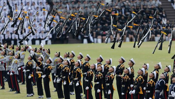 Южнокорейские солдаты на праздновании Дня вооруженных сил. Архивное фото